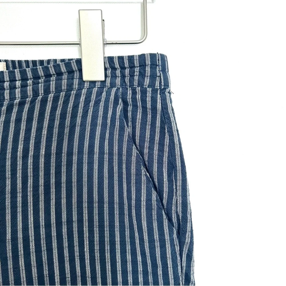 Marine Layer Allison Ankle Pant Stripe Trouser Euro Coastal Blue Size Medium - Picture 5 of 16